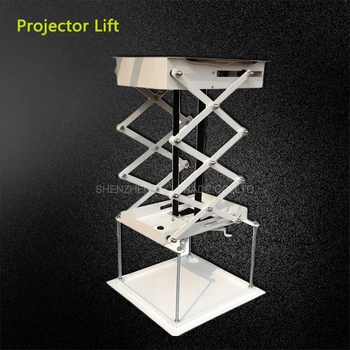 70cm Projektor beslag motoriseret elektrisk lift saks med Fjernbetjening El-Loft Mount Beslag Til Biograf, Kirke, Skole, Hallen