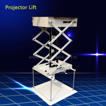 70cm Projektor beslag motoriseret elektrisk lift saks med Fjernbetjening El-Loft Mount Beslag Til Biograf, Kirke, Skole, Hallen