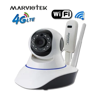 720P Trådløst IP-Kamera, wi-fi alarm wifi kamera overvågning 360 graders Pan Tilt 4G cctv kamera 3G med sim-kort slot