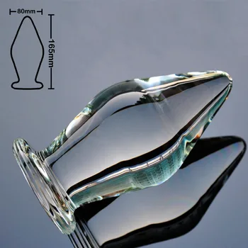 75mm størrelse pyrex glas anal butt plug enorme crystal dildo stor perle penis Voksne kvindelige onani Sex legetøj til kvinder, mænd, homoseksuelle