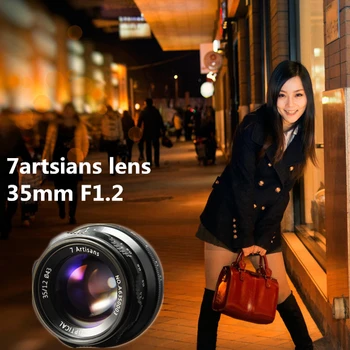 7artsians 35mm F1.2 APS-C-Håndbogen Fast Linse For E Mount Canon EOS-M-Mount Fuji FX Montere Hot Salg Gratis Forsendelse