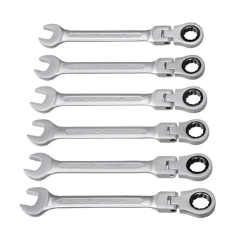 7pcs et sæt nøgler værktøjer til biler reparation ferramentas nøglen med en kombination Fleksibel ratchet skruenøgle auto reparation af håndværktøj
