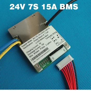 7S 24V 15A BMS li-ion batteri BMS, der Anvendes til 24V 8Ah 10Ah 12Ah og 15Ah batteri E-cykel batteri BMS Med balance-funktion