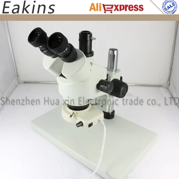 7X-45X Trinokulartubus Stereomikroskopet Industrielle Mikroskop C Mount Mikroskop Adapter Støtte+56 LED-Lys Stor Størrelse Metal Stå