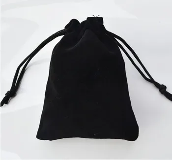 8*10 CM Fri fragt høj kvalitet rød sort fløjl pose smykker tasker / smykker engros-box