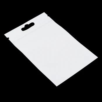 8.5*13cm Blå / Klar Self Tætning Ziplock Pose Plast Lynlås til Zip-Lock Pose Pakning Part Emballage: Poly Bag-Etui Med Hænger Hul