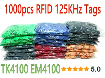 8 Farve 1000pcs/masse RFID-Tag 125khz TK4100 Token nøglevedhæng Rfid-tags Til adgangskontrol