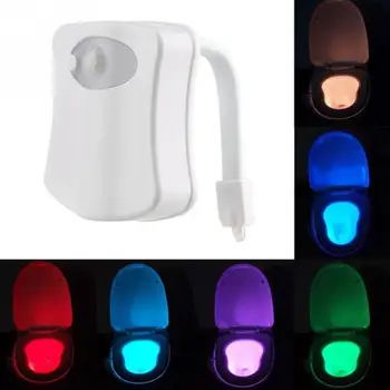 8 Farver Sensor Krop, Bevægelse Sensor Toilet Lys Sensor Toilet Sæde LED-Lampe Motion Aktiveret Toilet Bowl Night Light