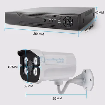 8 Kanals HD H. 265 4.0 MP POE Sikkerhed Kamera NVR CCTV-System, 8stk 2592*1520 IP Kamera Udendørs Dag/Nat Udsigt Overvågning Kit