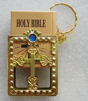 800pcs engelsk Kristne Evangelium Julegaver kunsthåndværk bibelen mini nøglering Gud dag skoleartikler souvenir nøglering