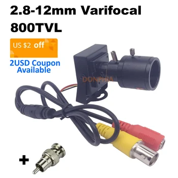 800tvl Varifocal Linse Mini Kamera 2.8-12mm Justerbar Linse 1/4