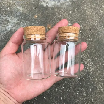 80ml Glas Flasker Med Kork Små, Gennemsigtige Mini Tomme Hætteglas Krukker Container Klare Mad Botlles Øko-Venlige 12pcs/masse