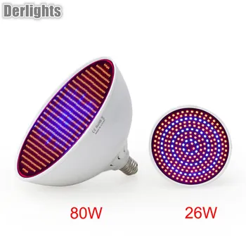 80W/ 26W Led vækst Lys AC85-265V E27 Rød/Blå 800 Lysdioder Hydroponiske LED Plante Indendørs Grow Lys LED Pære LED Vækst Lampe