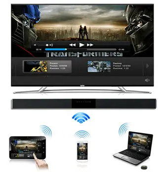 80Watts Aluminium Trådløse Bluetooth-Lyd Bar for TV Super Slim-3D-Lyd-TV Soundbar MaxxBass DSP med Indbygget Subwoofer