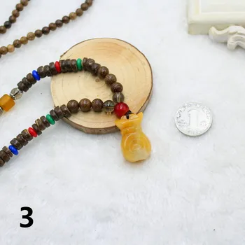 85cm Nepal Buddhistiske Mala Træ Perler Kvast Halskæder Naturlige Sten Halskæde Til Kvinder, Mænd