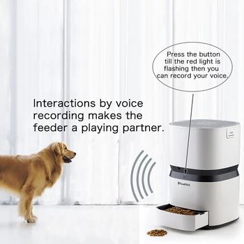 8L Automatisk pet feeder USB-Opladning Kapacitet Smart Holde Hvalp Hund Kat Sund Programmerbar Timer Del Fødevarer Dispenser Til Hund