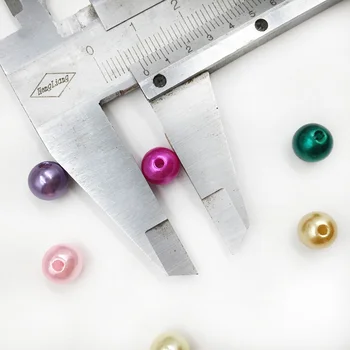 8mm 10mm 200pcs Blandet ABS Akryl efterligne Pearl Spacer Bolden Rund Plastik Perler Perler Resin Scrapbog Perle Dekorere Smykker Diy
