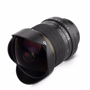8mm F/3.5 Ultra Vidvinkel Fiskeøje Objektiv til Nikon DSLR Kameraer D3100 D3200 D5200 D5500 D7000 D7200 D800 D700 D90