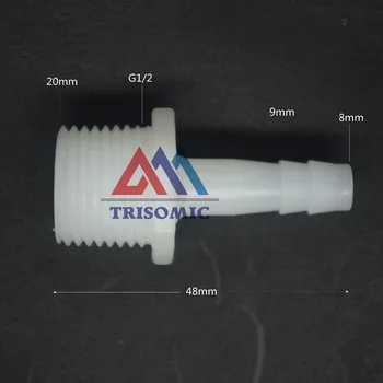 8mm-G1/2 Lige Stik Plast rør Montering Modhager-Stik med tråd Materiale PE Snedker Passende Akvarium, Akvarium