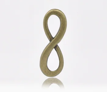 8SEASONS Antik Bronze Uendelighed Symbol Stik 23x8mm,sælges pr pakke 30 2016 ny