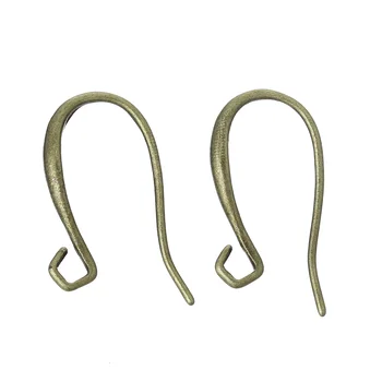 8SEASONS Kobber Øre Wire Krog i Antik Bronze W/Loop 22mm x 13mm,5 Par (B36106)