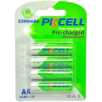 8stk/2card PKCELL AA Genopladelige Batteri AA NiMH-batterier 1,2 V 2200mAh Ni-MH 2A Pre-charged Batería Genopladelige Batterier til Kamera