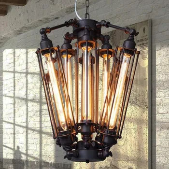 8stk E27 T30 Edison pærer lys Lysekrone Pendel Art Deco-Abajur lys Sort Moderne Store Kreative glans lamper