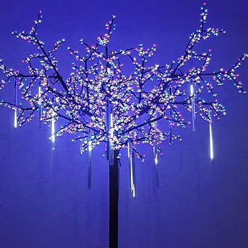 8stk/masse 30CM LED meteorregn Regn-dråbe, stigrør flerfarvet hvide LED-Lys Til Jul Xmas tree Bryllup Haven Dekoration