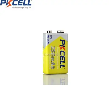 8stk/masse PKCELL 9v NIMH-v 250mah Genopladeligt Batteri I bulk til trådløse mikrofon ,legetøj ,mike,Multimeter