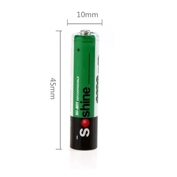 8stk Soshine 1,2 V AAA 1100mAh Genopladelige Ni-Mh-Batteri med 1000 Cyklus + Bærbar Batteri Box