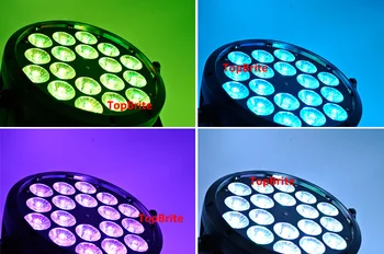 8xLot Professionelle LED scenelys 18x12W Led RGB PAR DMX Fase Belysning Effekt DMX512 Master-Slave Fladskærms for DJ Disco Party KTV