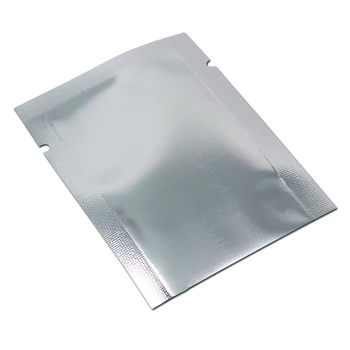 9*13cm Åben Top Sølv Aluminium Mylar Folie / Klar Pose Heat Seal Vakuum Opbevaring af Fødevarer Emballage Detail Plast Emballage Pose Pose