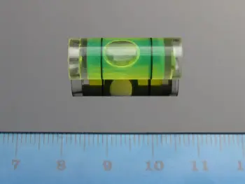9.5*25mm Plast boble-niveau Akryl Rørformede hældningsmåler Cylindriske vand niveaumåler niveau ånd