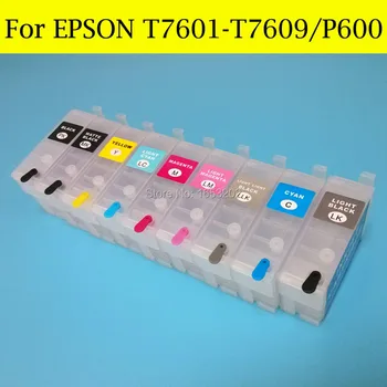 9 Farve P600 Blækpatron T7601-T7609/T760 Med BUE Chip Til Epson Surecolor P600 SC-P600 Printer