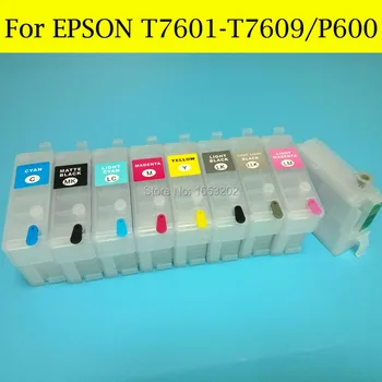 9 Farve P600 Blækpatron T7601-T7609/T760 Med BUE Chip Til Epson Surecolor P600 SC-P600 Printer