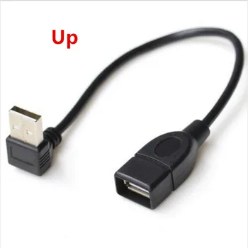 90 Grader Op og Ned, og Venstre og Højre Vinklet USB 2.0 EN Mand til USB 2.0, EN Kvindelig Udvidelse Adapter Kabel til PC-Laptop 20cm