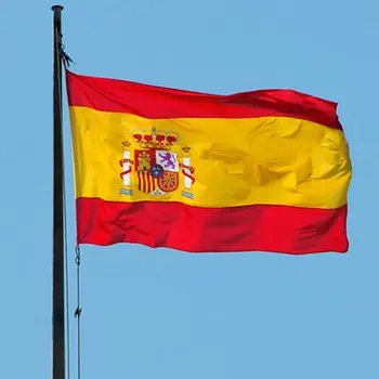 90 x 60cm Den spanske international national flag spansk flag polyester polyester trykte store flag NN017