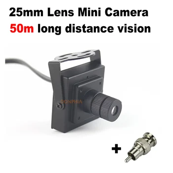 900TVL Mini CCTV Kamera 25mm Linse Lang Afstand Overvåge synsvinkel 10 graders Sikkerhed Mini Video Kamera Overvågning