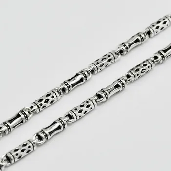 925 sterling sølv mænd er langt, tykt, cross link kæde halskæde retro mode thai sølv smykker (HY)