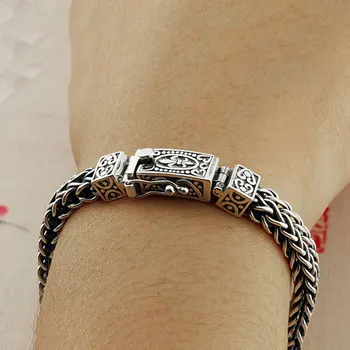 925 Sølv Armbånd Anker Bredde 8mm Klassiske Wire-kabel Kæde S925 Thai Sølv Armbånd til Kvinder, Mænd Smykker