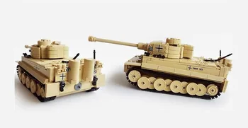 995pcs Århundredes Militære tyske King Tiger Tank Kanon byggesten Mursten Model Sætter AIBOULLY 82011 Legetøj Kompatibel Gave