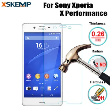 9H 2.5 D Premium Ingen Fingeraftryk Hærdet Glas Til Sony Xperia X Ydeevne eksplosionssikker Skærm Protektor Beskyttende Film