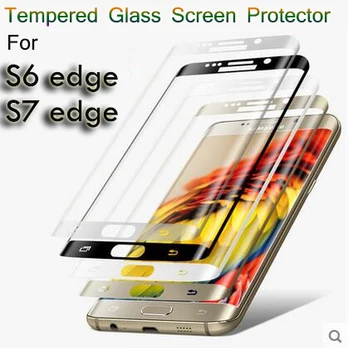 9H 3D Skærm Protektor eksplosionssikker fuld dækning Hærdet Glas Film til Samsung Galaxy S7 kant s6 kant Vagt pelicula de vidro