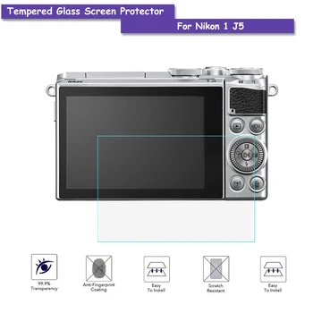 9H Hærdet Glas og LCD-Skærm Protektor Rigtige Glas Skjold Film Til Nikon 1 J5 Kamera Tilbehør