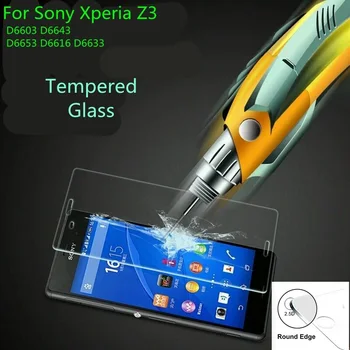 9H Premium Hærdet Glas Til Sony Xperia Z3 L55 Screen Protector Film TIL sony z3 l 55 d6603 d6643 d 6603 6643 case cover