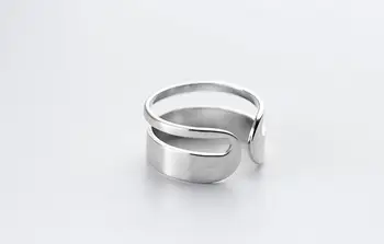 9MM Dobbelt Rækker Wide Band Ring, ÆGTE.925 Sterling Sølv fINE smykker GTLJ1299