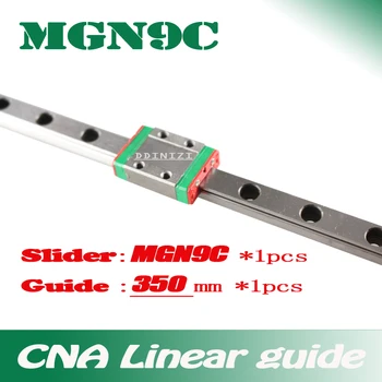 9mm Lineær Guide MGN9 L= 350mm lineær rail way + MGN9C Lang lineær transport til CNC-X-Y-Z-Aksen Gratis fragt