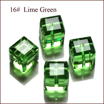 AAA 8x8mm cube facetteret glas krystal perler mode halskæde tilbehør, smykker, lave perler 100pcs