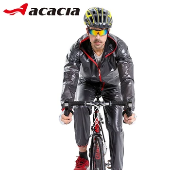 ACACIA Cykling Regnjakke Passer til Sikkerhed Reflekterende bike Cykel Regntæt Jersey Jakke, Bukser Komprimeret Forrude, Regn Jakke Sæt