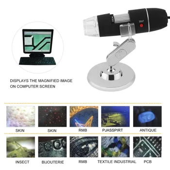 ACEHE Elektronik 50X~500X 5MP USB-8 LED Digital Kamera Mikroskop Endoskop Forstørrelse Praktiske Forstørrelse Måle
